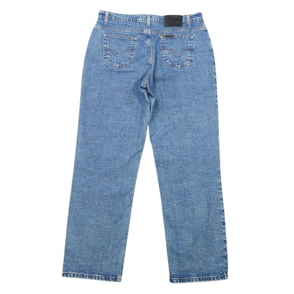 Harley Davidson Jeans Women’s 14 P Medium Wash Denim Straight Leg Biker (READ) - Picture 5 of 16